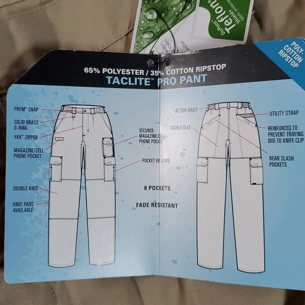 NEW NWT 5.11 Taclite Pro Ripstop Tactical Pants TDU Khaki 42x32‎